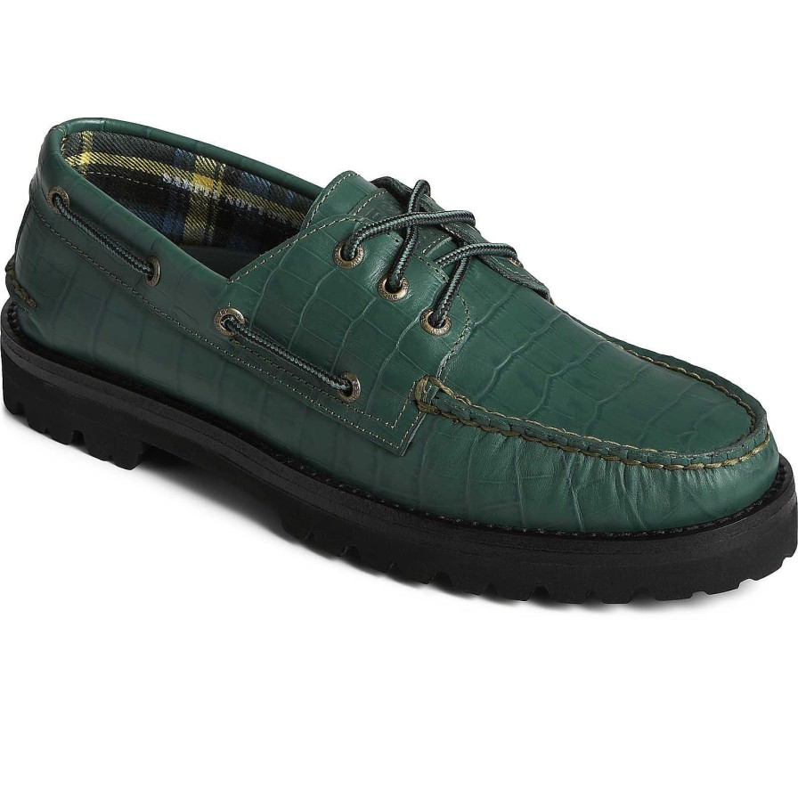 Boat Shoes | Sperry Boat Shoes Sperry X Malbon Authentic Original 3-Eye Croc Boat Shoe