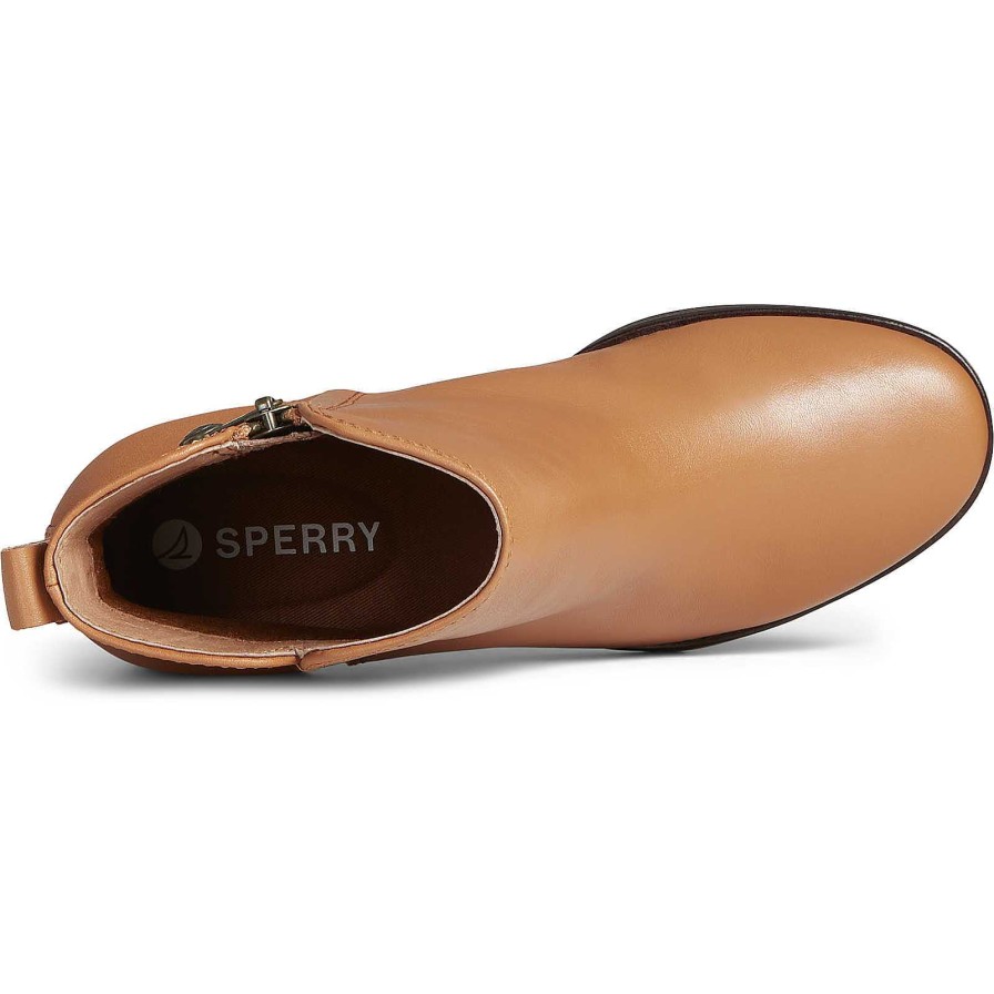 Boots | Sperry Boots Seaport Heel Water Resistant Leather Boot