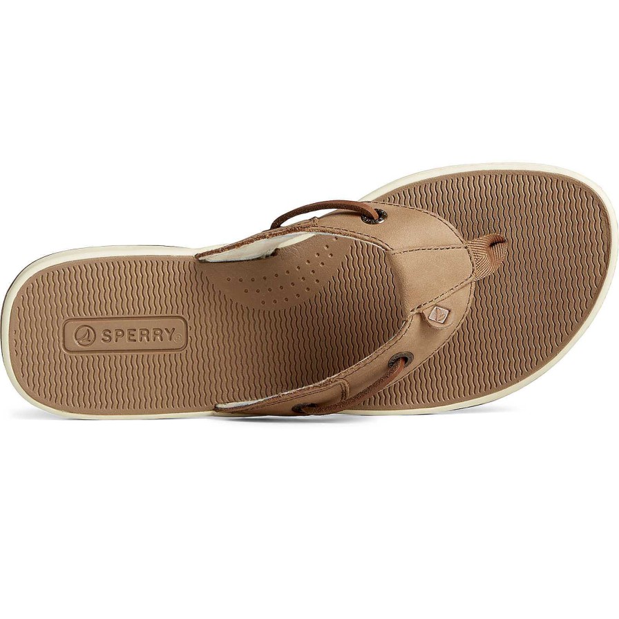 Sandals | Sperry Sandals Seafish Leather Flip Flop