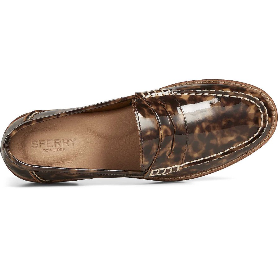 Flats & Loafers | Sperry Flats & Loafers Seaport Penny Tortoise Leather Loafer